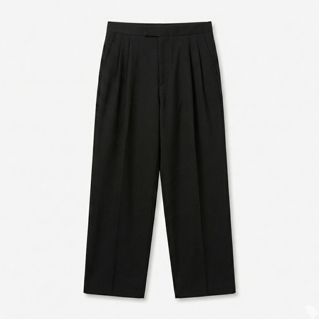 Classic pleated pants - Black