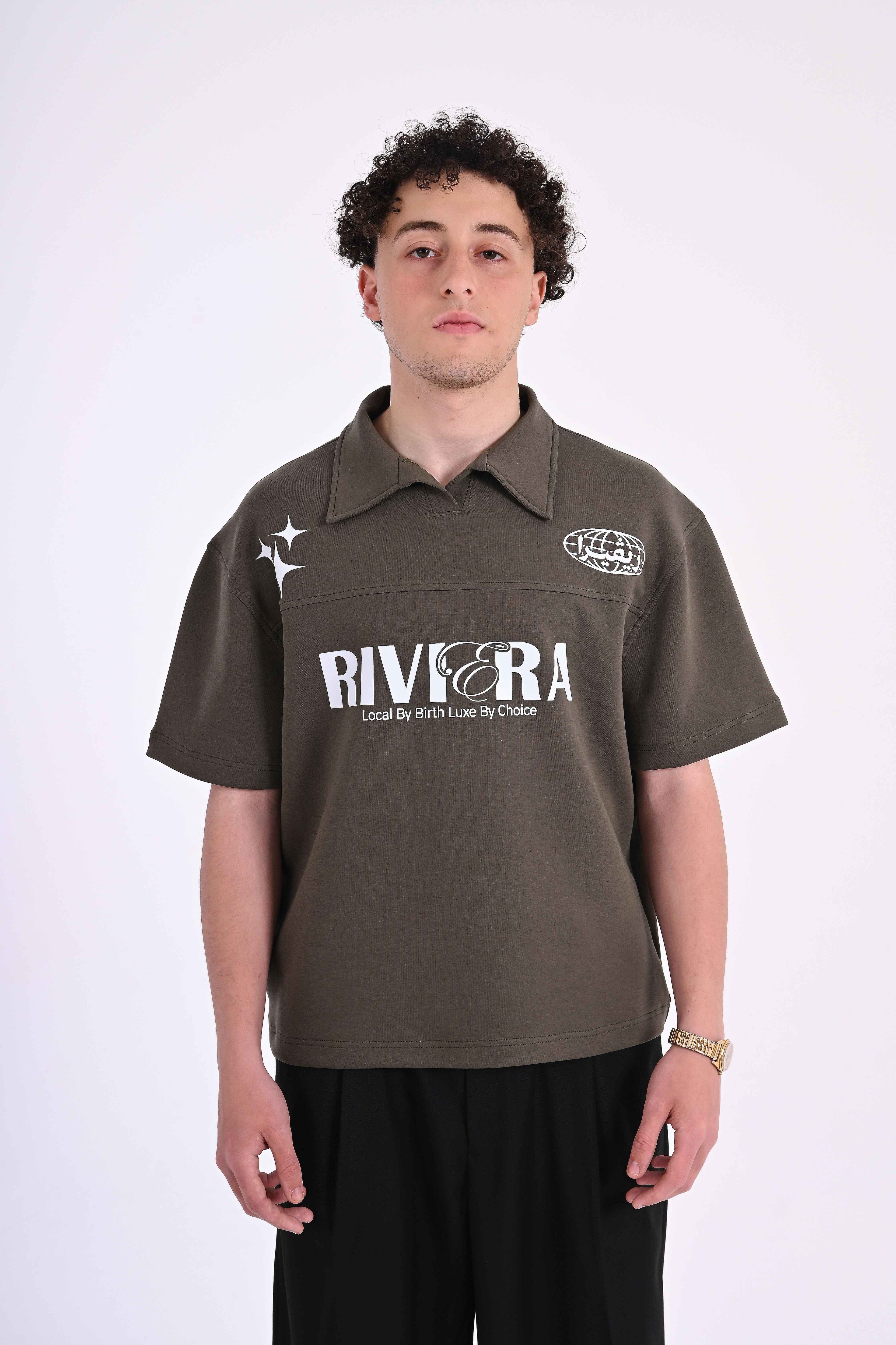 League Olive Polo
