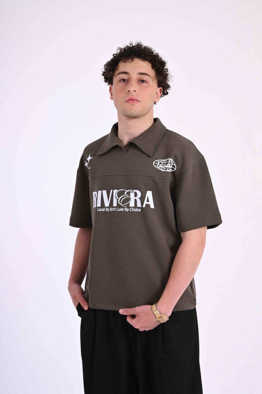 League Olive Polo